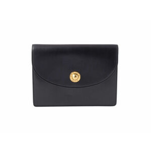 Celine Chain Shoulder Bag Calfskin Black